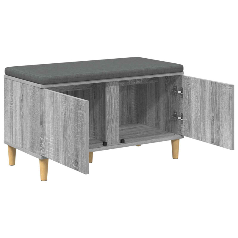 Storage Bench, 46cm H x 80cm W x 38cm D, Grey Sonoma