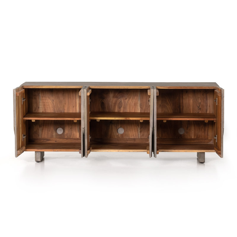 Rivka Media Console, Aged Gray