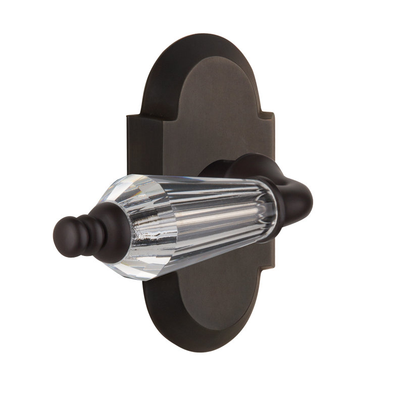Cottage Plate Single Dummy with Parlour Lever, Oil-Rubbed Bronze