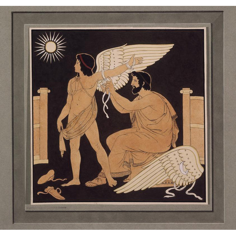 «Daedalus Gives Ikaros a Wing» par Philipp Veit - Art mural sur toile tendue avec châssis, H 48 po x l 33 po