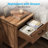 Farmhouse Nightstands With Spacious Open Shelf，bedside Tables With Wooden Drawer，rustic Wood Accent End Tables With Stable Structure（set Of 2）-2135608780