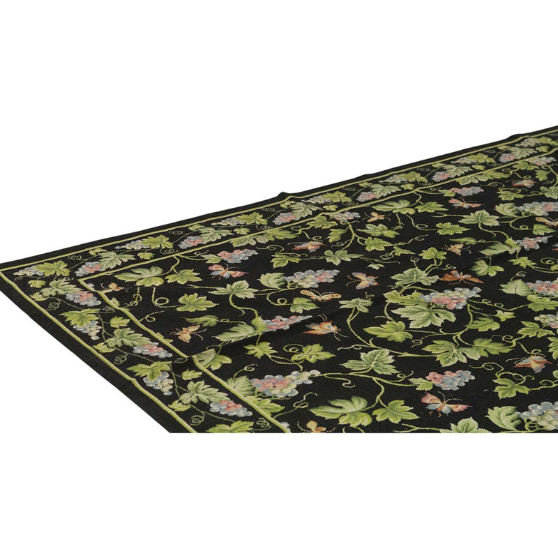 Handmade Wool Floral Area Rug