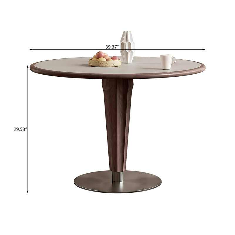 Table de salle à manger Sintered Stone, H 29,53 po x L 39,37 po x l 39,37 po