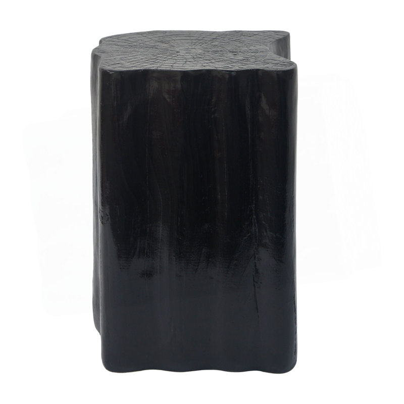 2-In-1 Irregular MGO End Table/ Split Design/ Small Space Friendly/Indoor Outdoor Use, Black