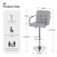 Set Of 2, Breakfast Bar Stool With Armrest And Back Swivel Gas Lift Leather Kitchen Bar Stool-1545071156