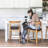Borisav Counter Height Stool – Farmhouse Open Back with Padded Cushion, Wood Kitchen Chair (Set of 2)-149617304-170397104