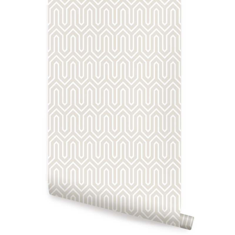 Rouleau de papier peint adhésif de L 18 pi x l 24 po Dekisha, Beige