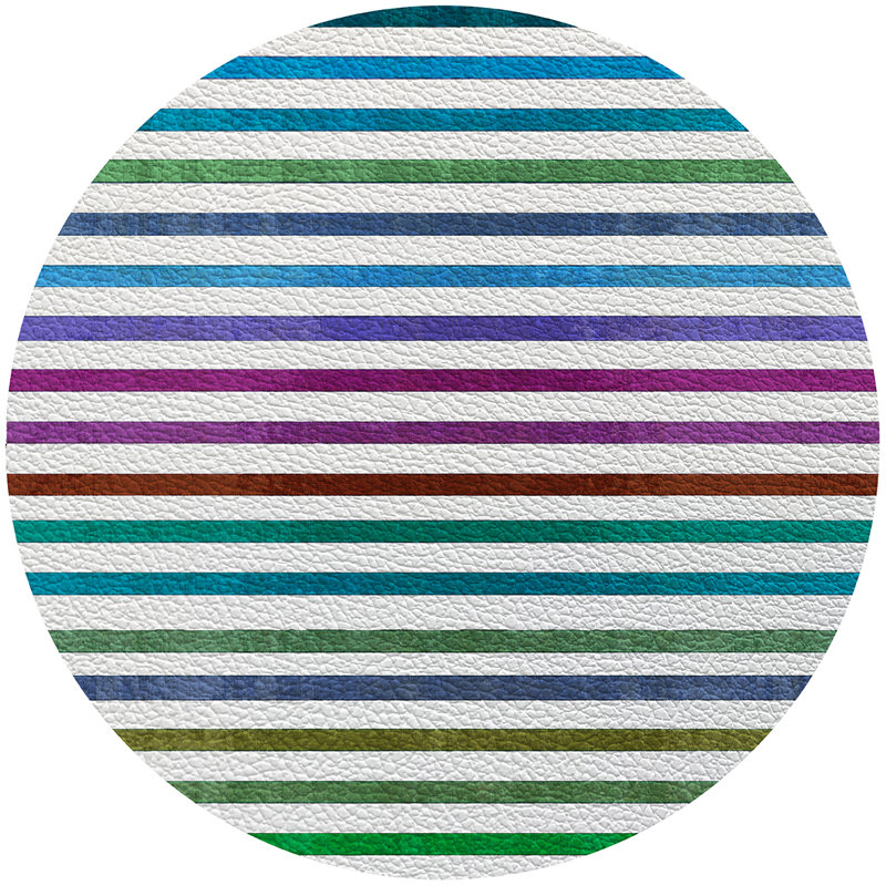 Vegan Leather Round Placemats, Jewel
