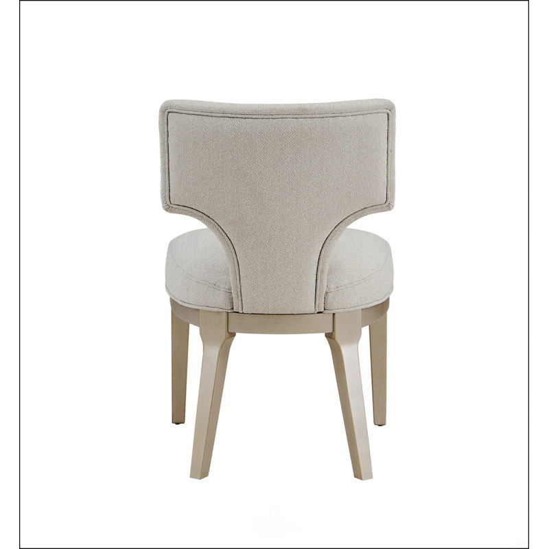 Chaise d'appoint en lin et champagne