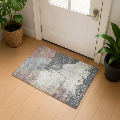 Premium Machine Washable Pinkston Abstract Rug