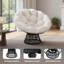Fauteuil Papasan d'extérieur robuste à structure en acier - Fauteuil à bascule ergonomique en osier de 37 po pivotant à 360 ° pour le patio, le balcon, le porche et le salon -1772370379