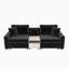 Canapé modulaire rembourré de grande taille avec accoudoirs de rangement et console centrale pour le salon-129493498-129493500