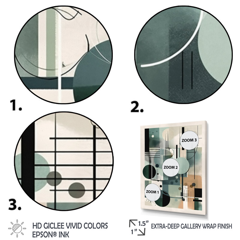 Vert, noir, minimalisme, tranquillité profonde - imprimé, H 32 po x l 24 po x P 1 po, Toile tendue