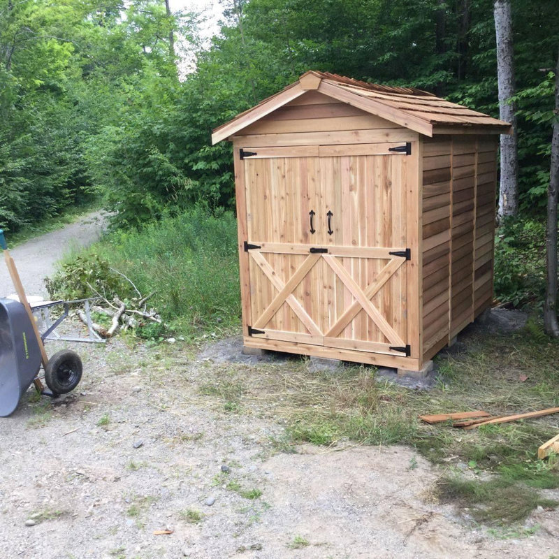 6' x 9' Cedar Gable Storage Shed with Double Doors