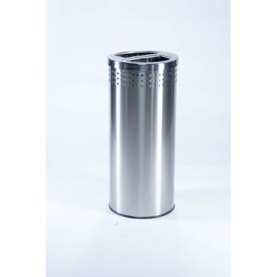 Precision Series Steel Open Multi-Compartments Trash & Recycling Bin - 20 Gallons