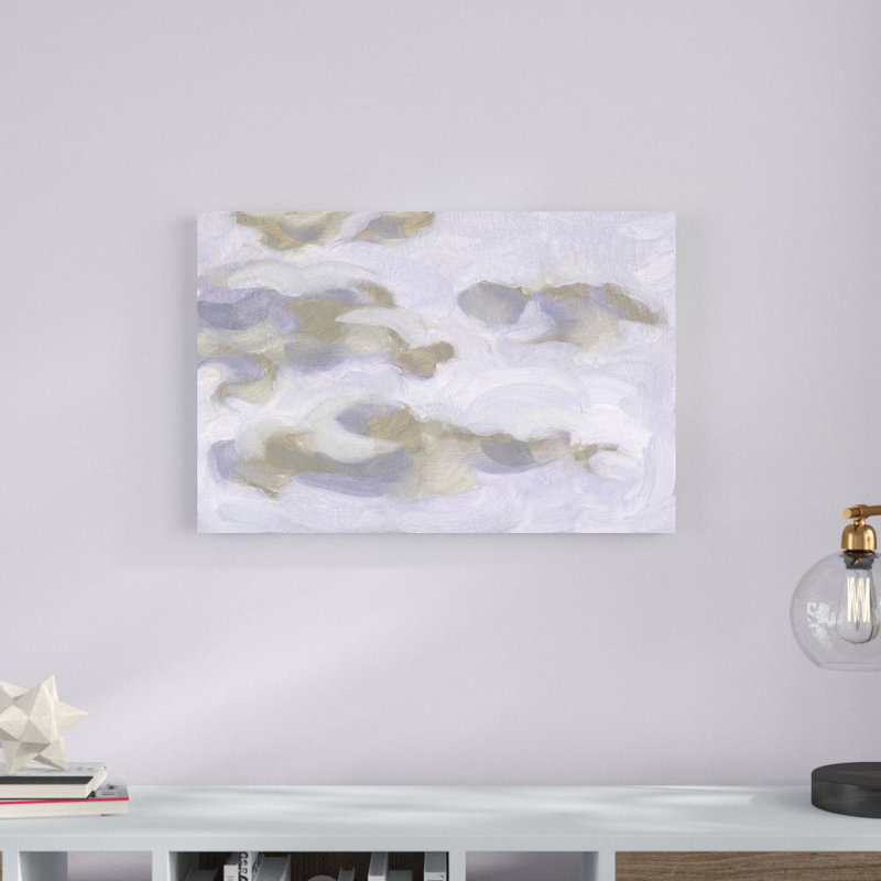 «Violet Sky II» par Melissa Wang - peinture sur toile tendue, H 20 po x l 30 po