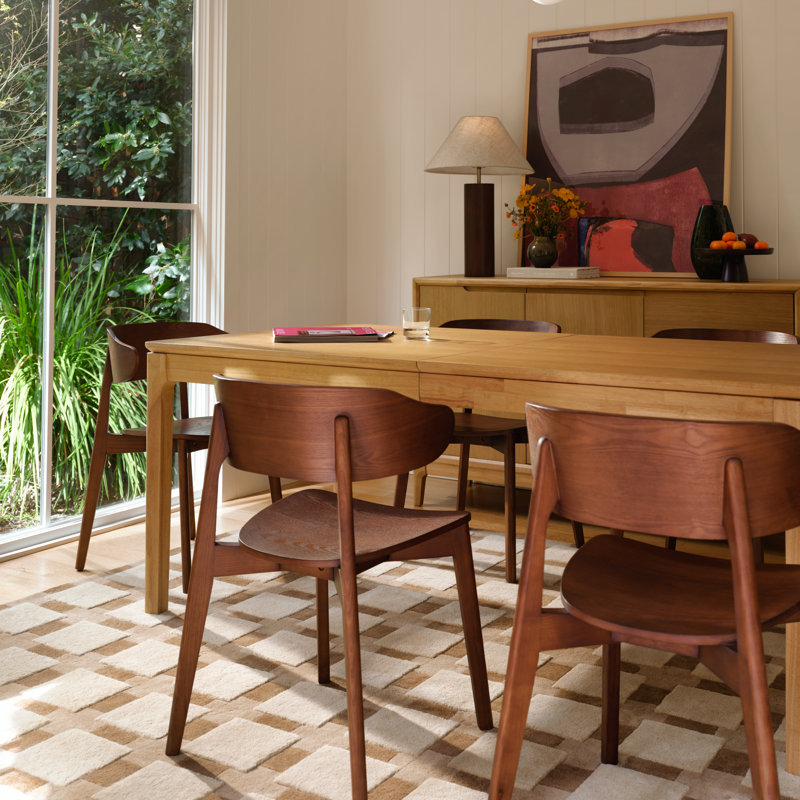Rise Extendable Dining Table (72"-90"), Light Oak