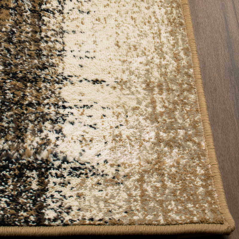 Tapis orange / ivoire Beoll, Tapis de couloir 2 pi 7 po x 8 pi