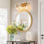 Bathroom Vanity Light 3-Light Vanity Lights For Bathroom 10%-100% Dim(Night/Makeup Mode) Warm To Cool Light Switch Fog-Proof And Crystal Shade 20'' Wall Sconce-817248388