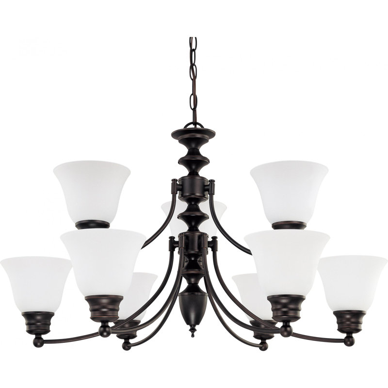 Charmaine 9 - Light Dimmable Tiered Chandelier, No