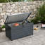 Dakota Fields Camillah 120cm W 82.2L Water Resistant Metal Lockable Deck Box with Wheels in Grey