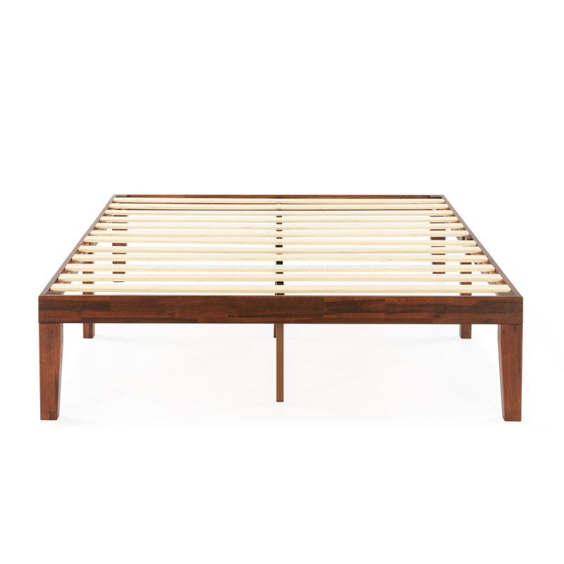 Kizer Contemporary Solid Wood Platform Bed, Queen, Espresso