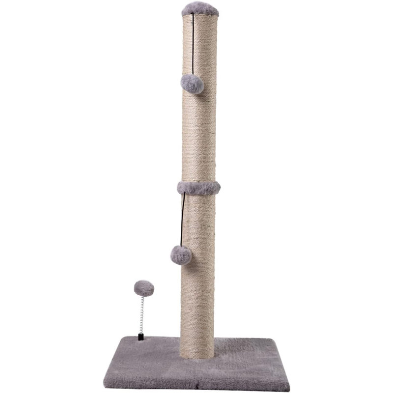 Sisal chaton haut de gamme avec poteau à suspendre d'intérieur H 34 po MECOOL, Gris