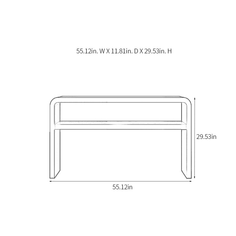 Console Minimalist, H 29,53 po x l 55,12 po x P 11,81 po