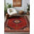 Alba Collection Digital Print Cotton-Polyester Red Moroccan Rug-1893525035