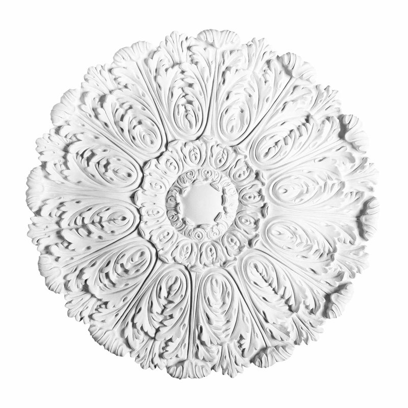 Médaillon de plafond en polyuréthane apprêté 29-1 / 2 po x 1-3 / 4 po Acanthus
