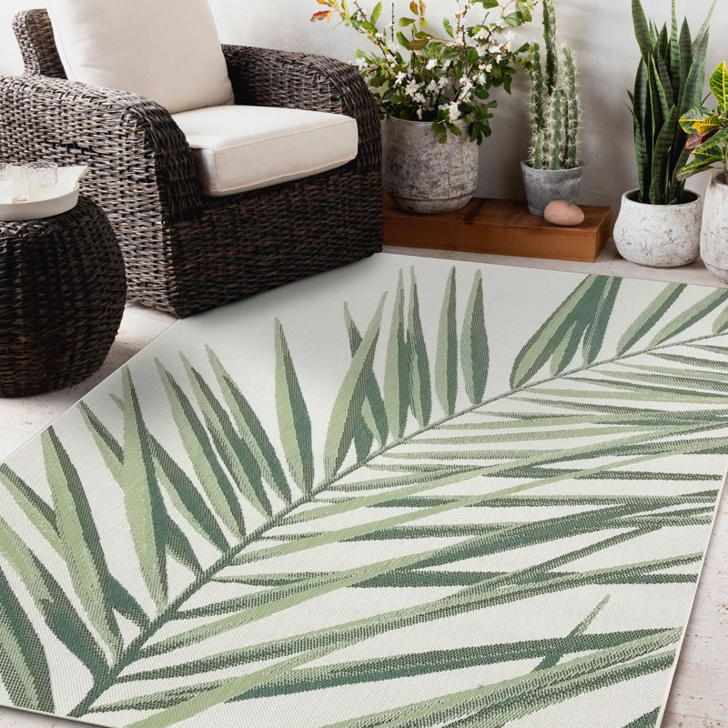 Elberon Floral Indoor / Outdoor Area Rug, Rectangle 140 x 200cm