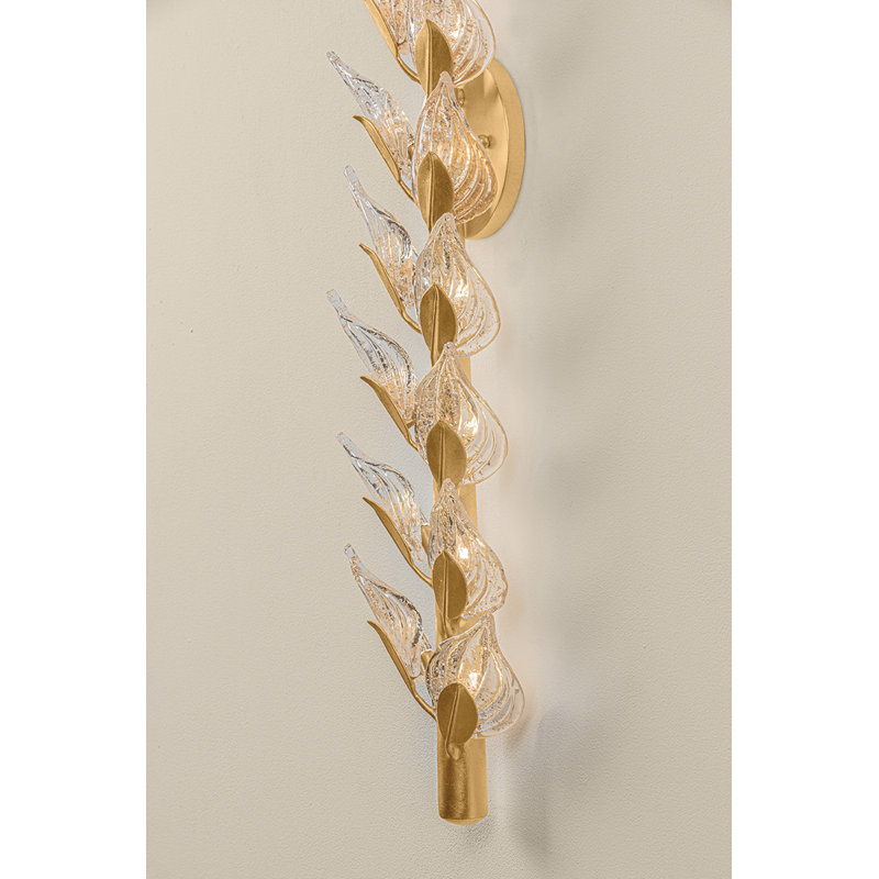 Ariadne 6" Piastre Glass Wall Sconce, 26.5" H x 6" W x 3" D, 13