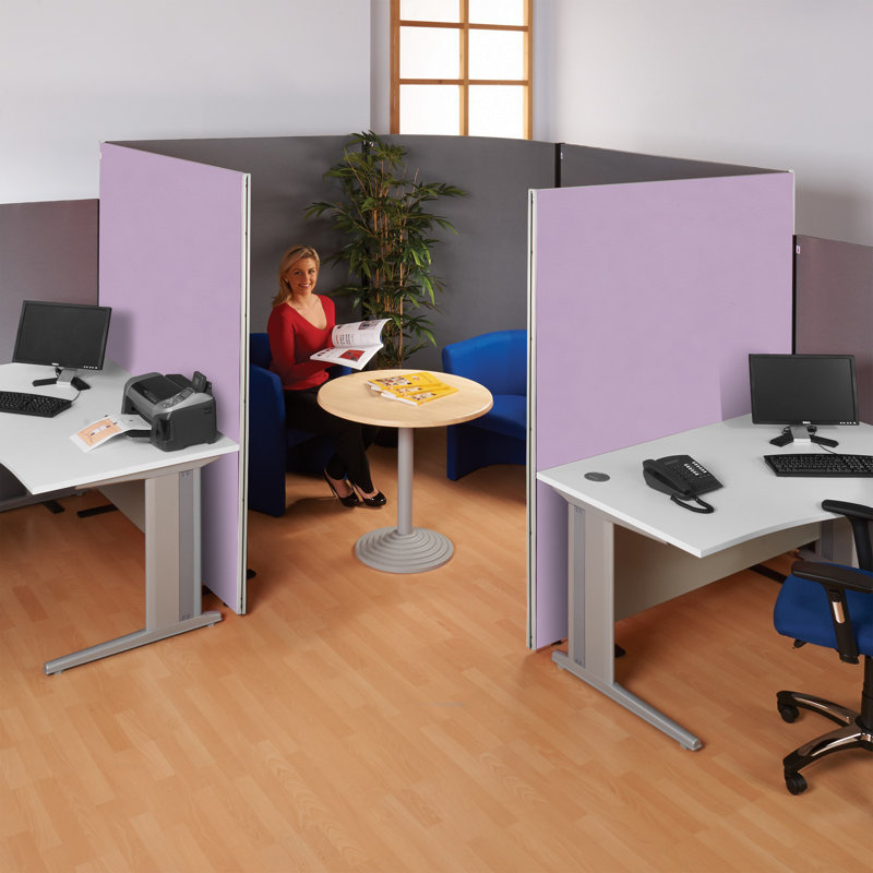 Wood Partition, 152.5cm H x 100cm W x 3cm D, Lilac