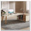 Bureau de direction en L avec classeur et tablettes