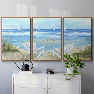 Seaside Escape - Toile encadrée multi-pièces