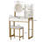 Vanity Desk For Bedroom With 3 Lighting Modes, Built - In Power, Drawer, Open Shelves And Padded Stool, White Gold Makeup Table Led Mirror, Adjustable Lighting, Power Outlet,