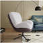 Chaise décorative pivotante à 360 °, fauteuil en velours moderne, base en cuir et métal noir-886249164
