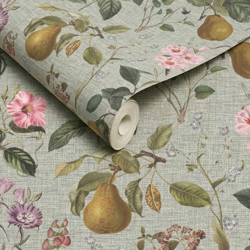 Superfresco Easy Ophelia Sage Wallpaper, Pink/Green