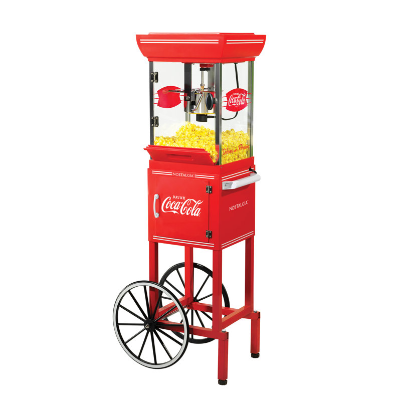 Chariot à maïs soufflé 2,5 onces Coca-cola - 48 pouces de hauteur