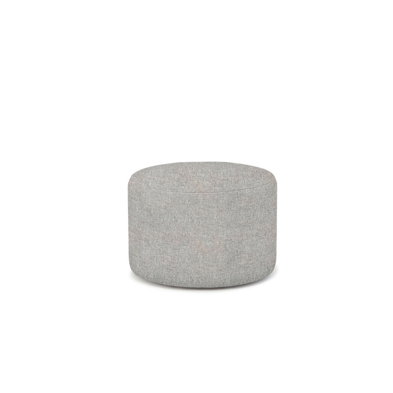 Repose-pieds rond 24 po Vera, Polyester argent