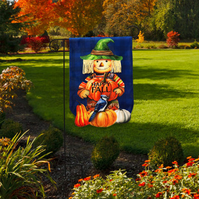 Drapeau de jardin «Happy Fall Scarecrow»