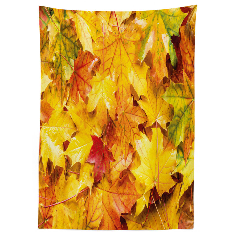 Fall Dining Room Kitchen Tablecloth, 90" L x 60" W