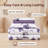 9-Piece Lavender Floral Quilted Bedspread and Curtain Set with 6 Independent Light-Filtering Panels-136866067