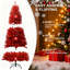 Arbre de Noël artistique rouge vif - point focal accrocheur pour la décoration des Fêtes-1997021701