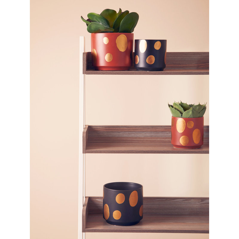Ceramic Pot Planter, 14cm H x 14cm W x 14cm D