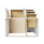 Armoire de salle de bain Shaker l 36 po x P 21 po x H 34,5 po sans plateau-426969040