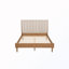 Grand lit en bois avec tête de lit tapissier