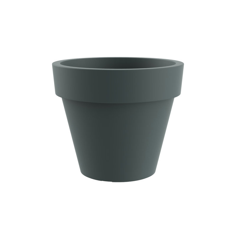 Pot à fleurs en résine Maceta, H 40,75 po x l 47,25 po x P 47,25 po, Vert chemin