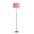Abigail-Louise 63" Steel and Acrylic Floor Lamp With  Flowers Fabric Drum Shade-1647221242