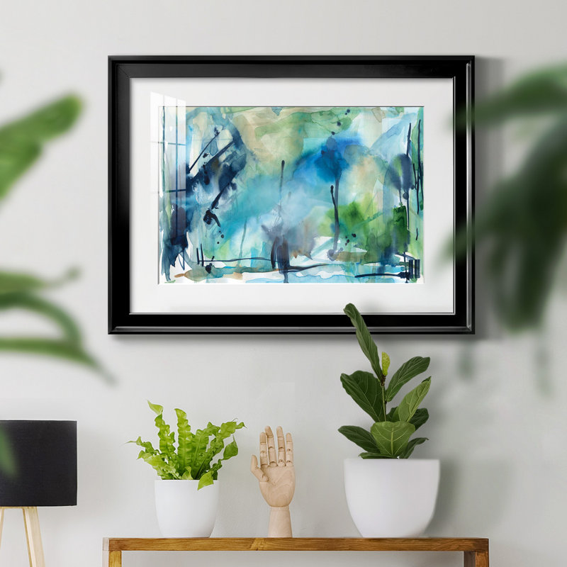 Rain in the Country - Peinture encadrée, H 30,5 po x l 42,5 po x P 1,5 po, Cadre noir